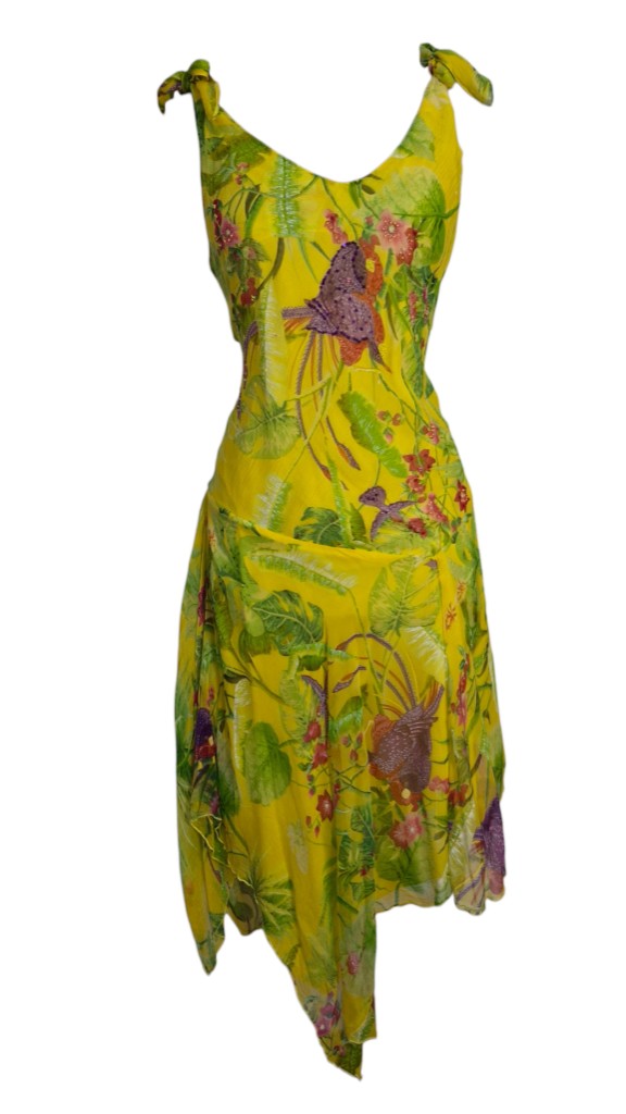 René Derhy Yellow Embroidered Dress