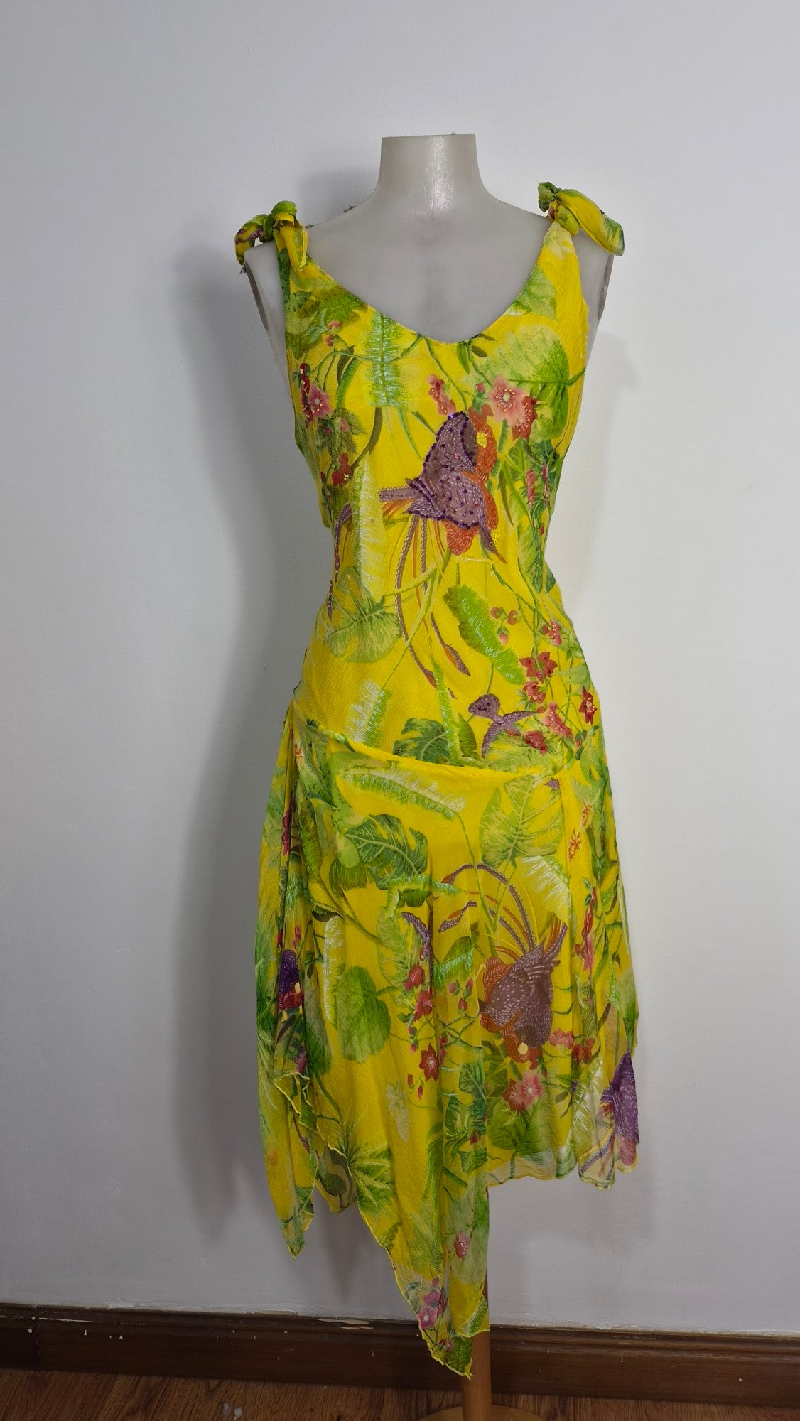 René Derhy Yellow Embroidered Dress