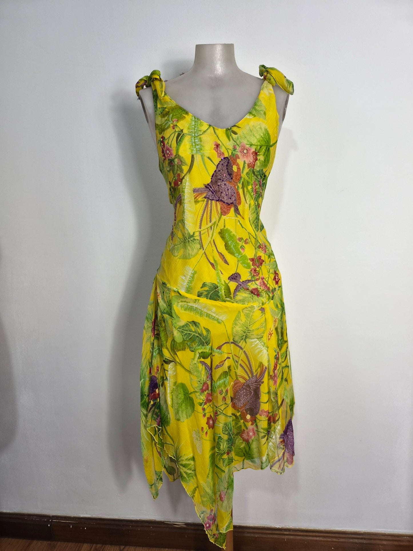 René Derhy Yellow Embroidered Dress