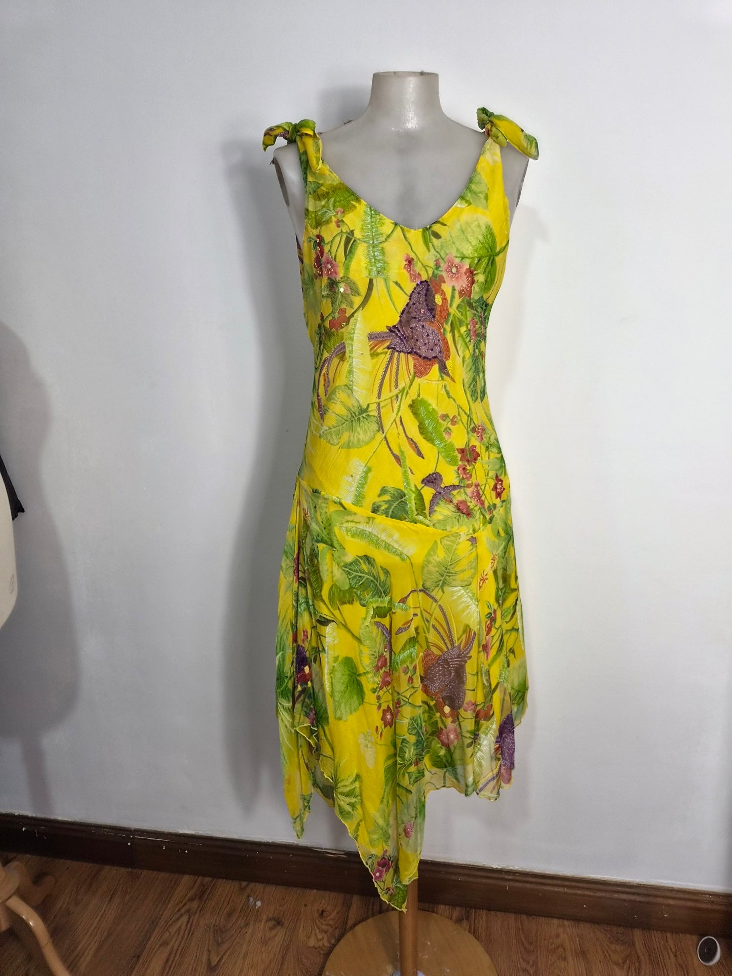 René Derhy Yellow Embroidered Dress