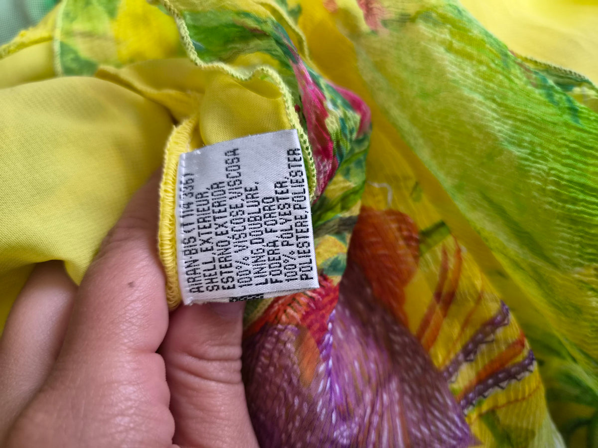 René Derhy Yellow Embroidered Dress