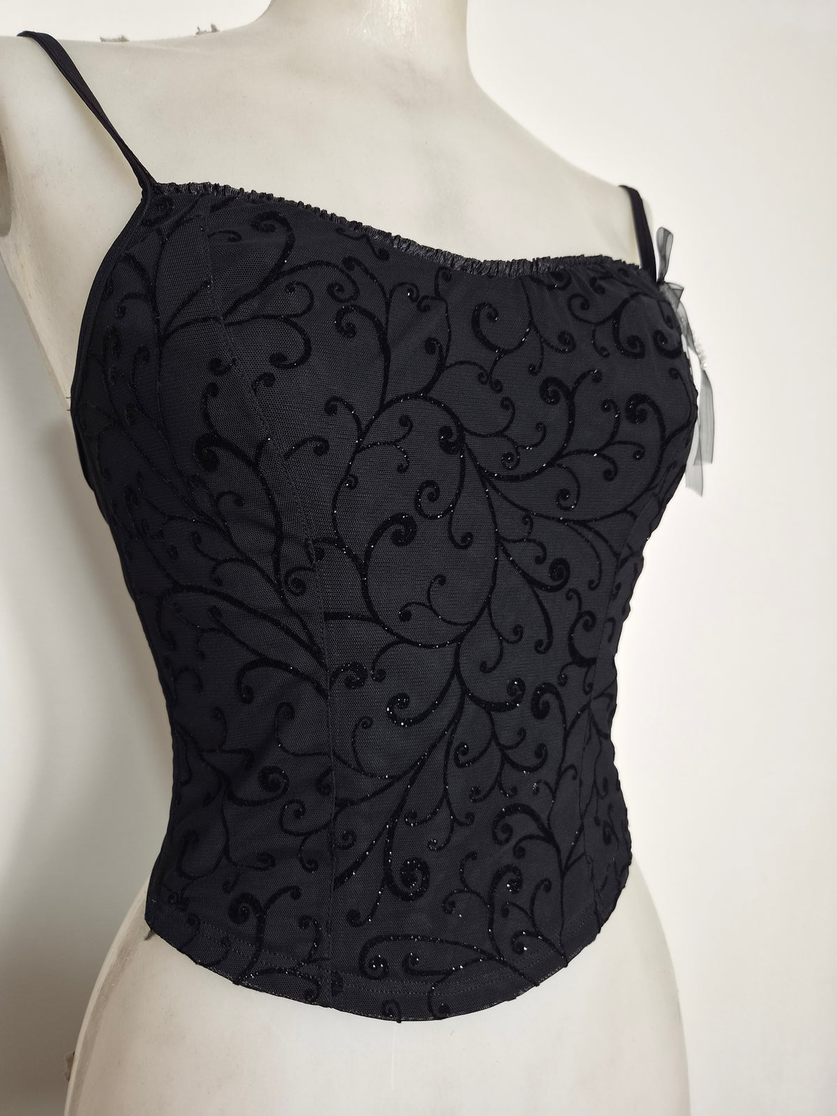 Haut esprit corset détails brillants