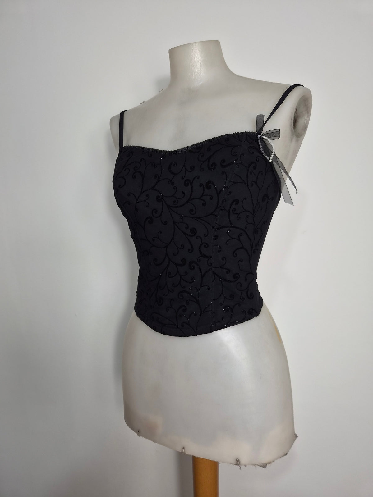 Haut esprit corset détails brillants
