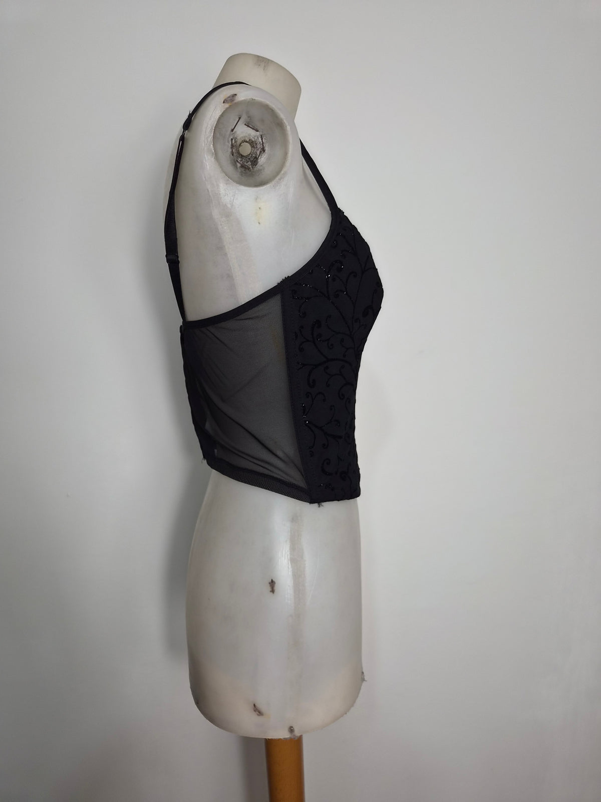 Haut esprit corset détails brillants
