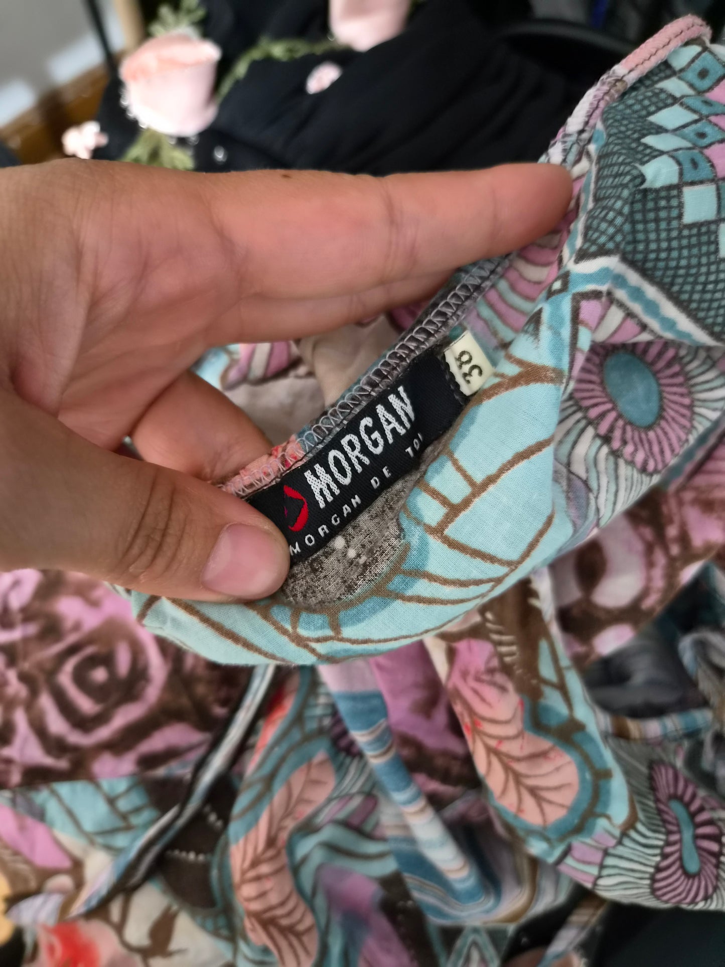 Top dos nu motif floral Morgan de Toi