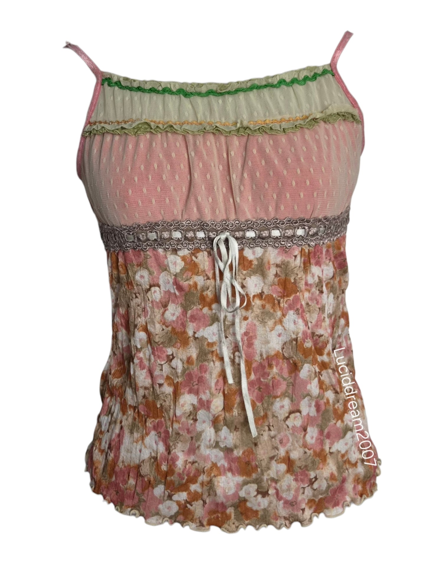 Haut multimatière motif floral