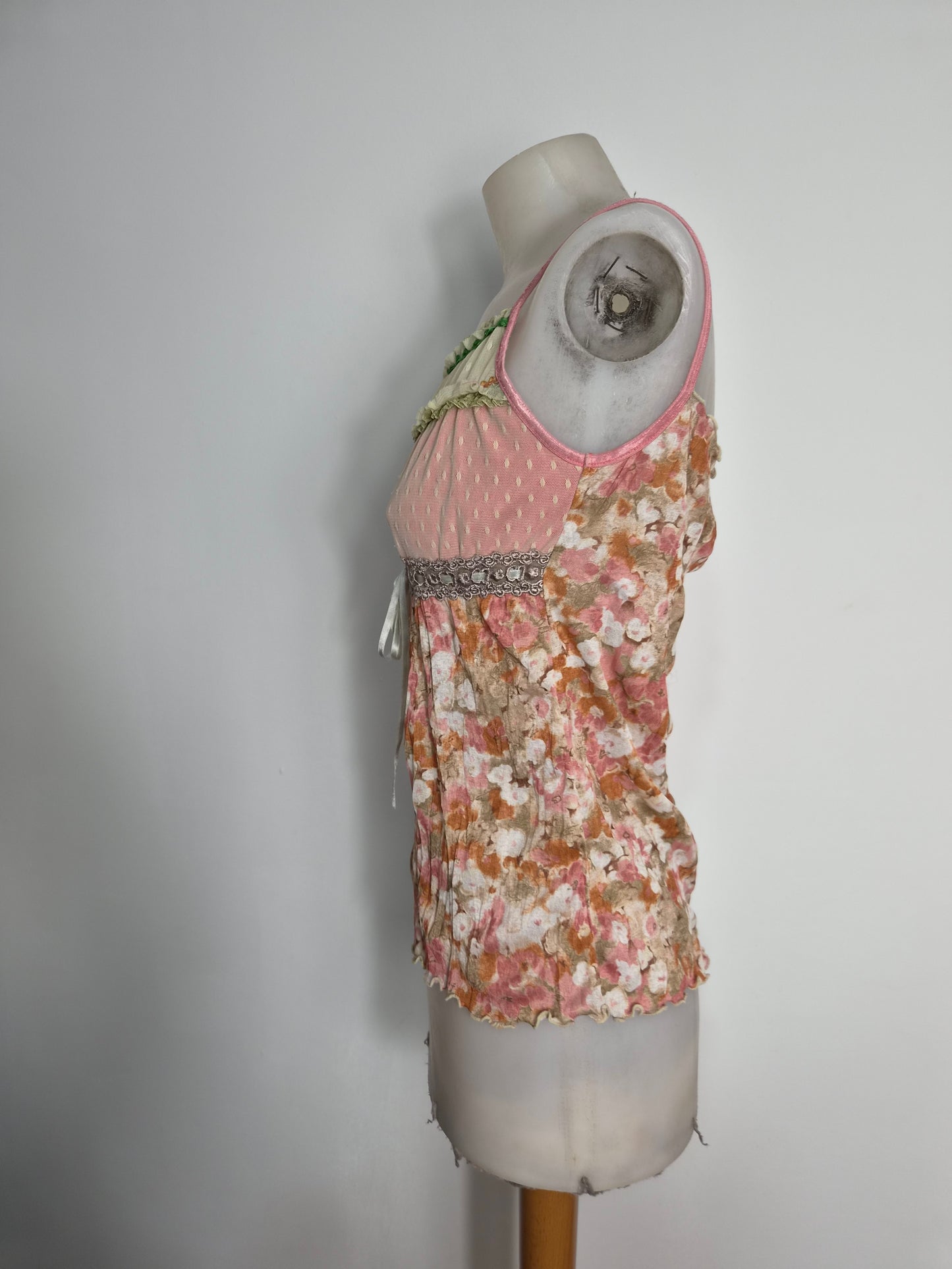 Haut multimatière motif floral