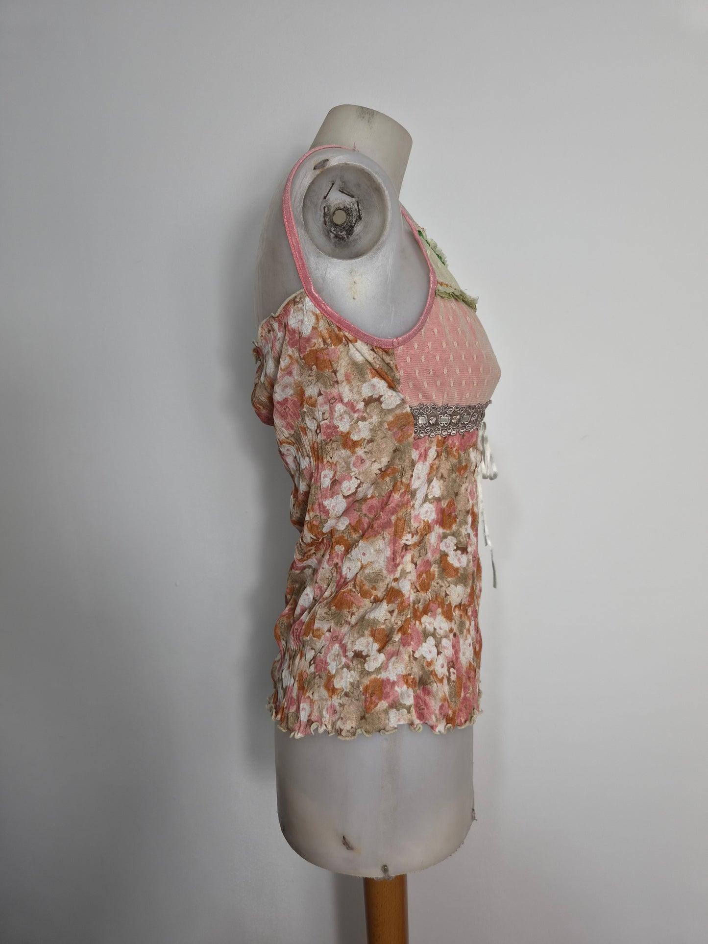 Haut multimatière motif floral