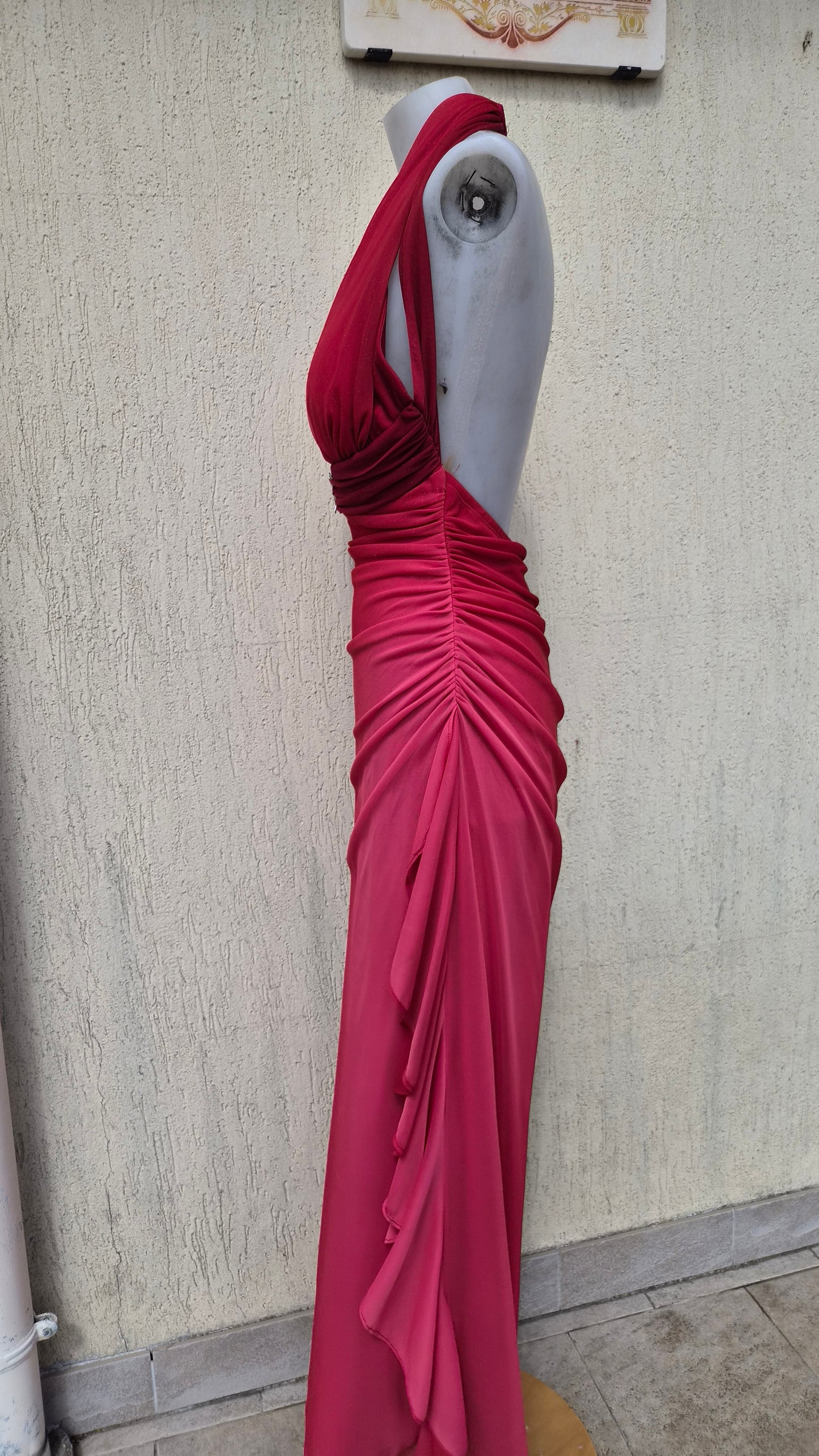 Robe rouge dos nu Betsy & Adam