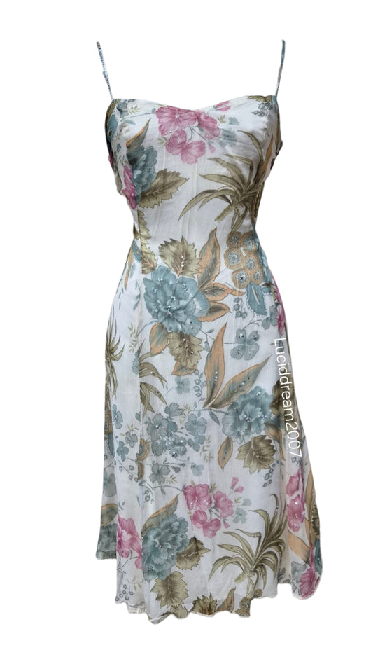 Robe en voile floral René Derhy