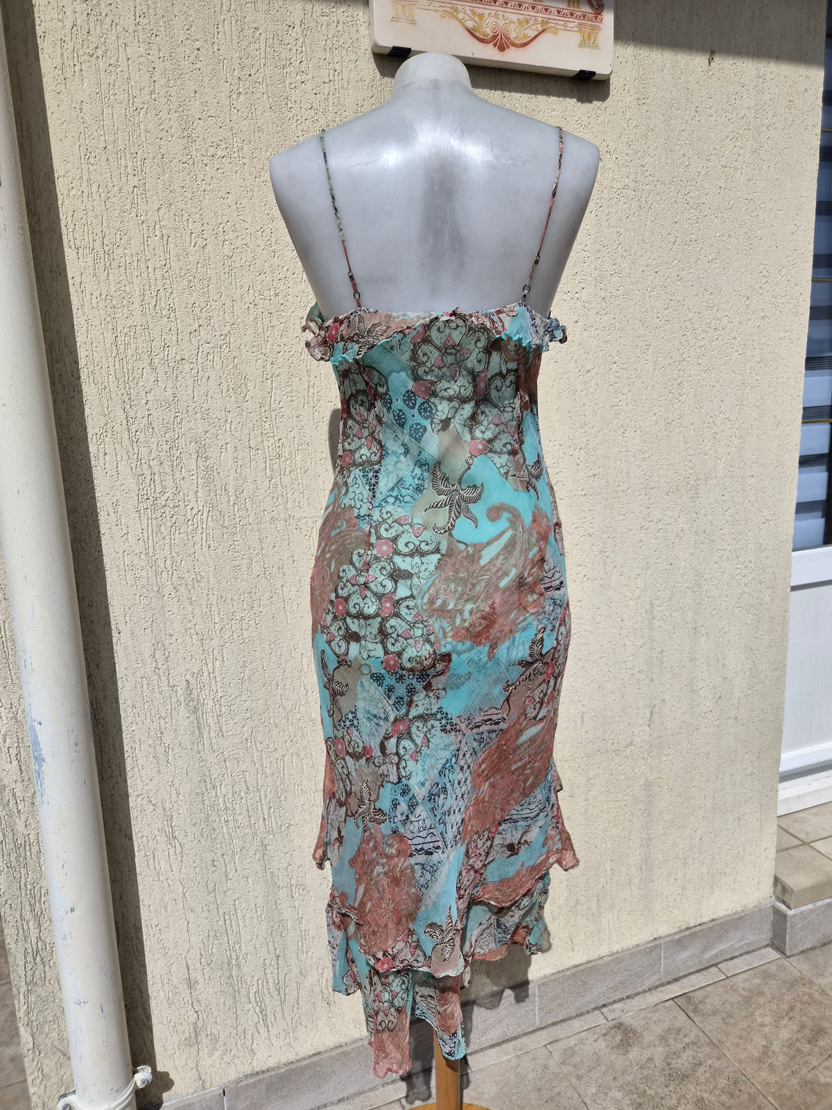 Robe en voile bleue René Derhy