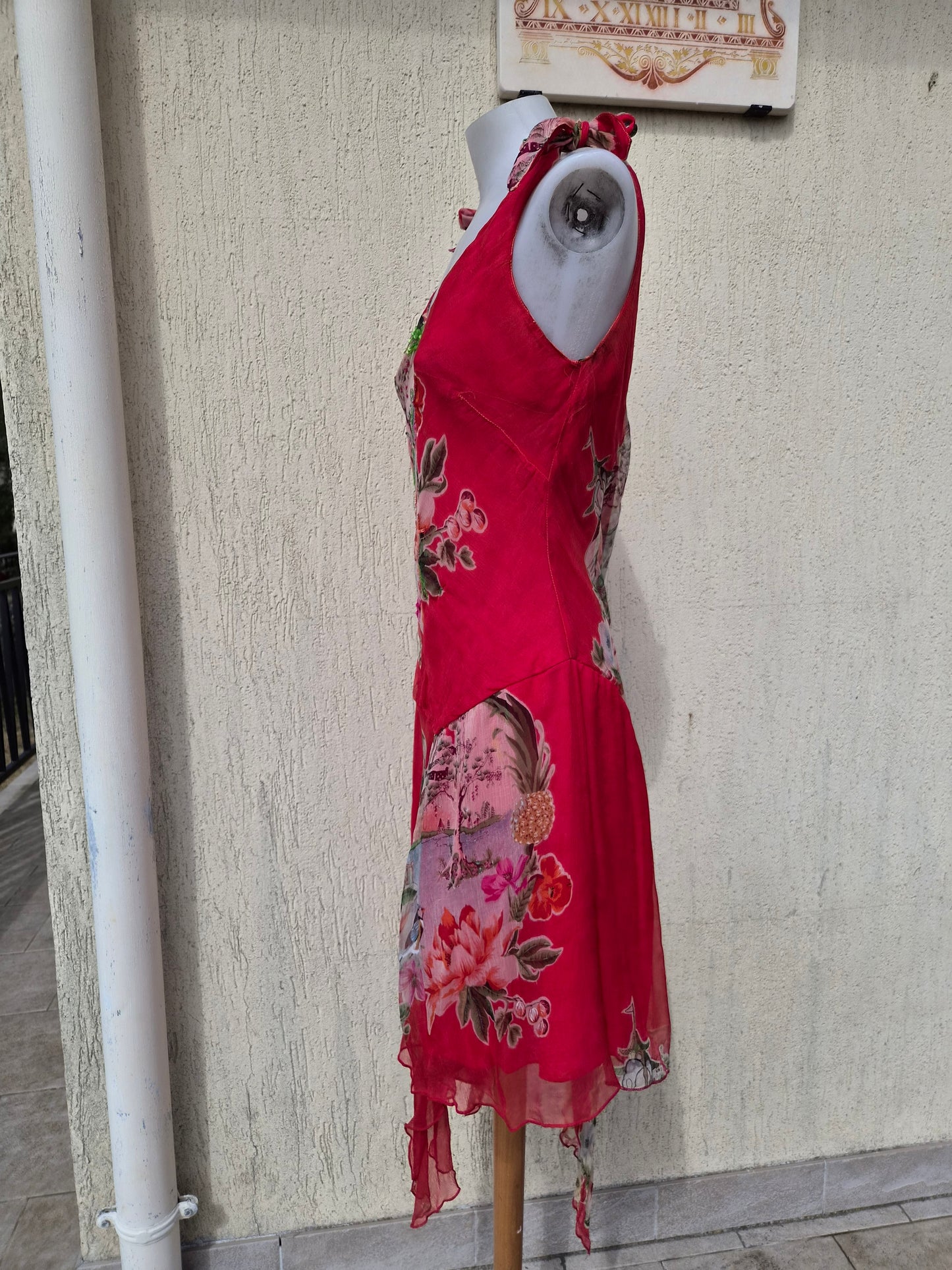 René Derhy red voile dress