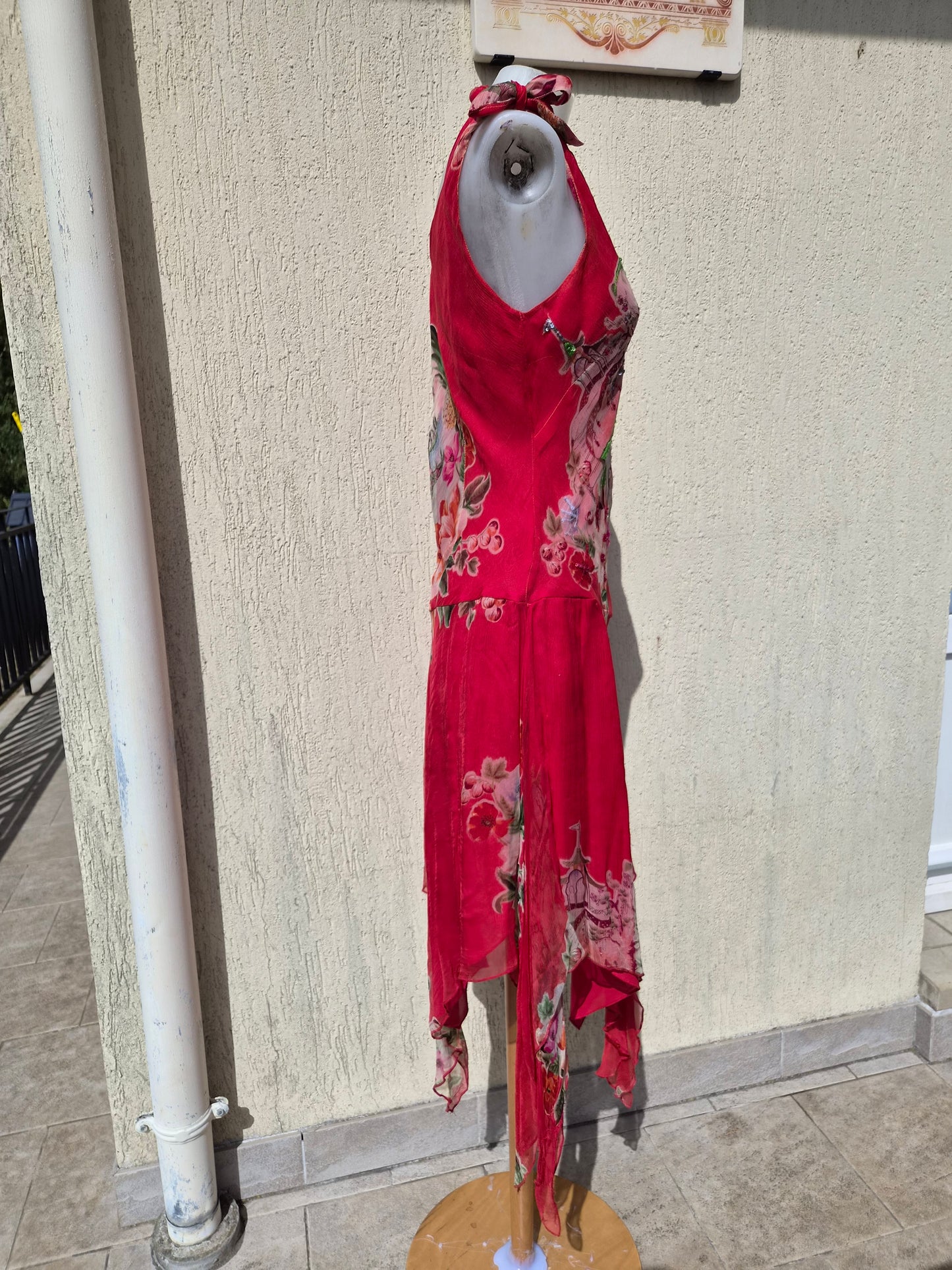 René Derhy red voile dress