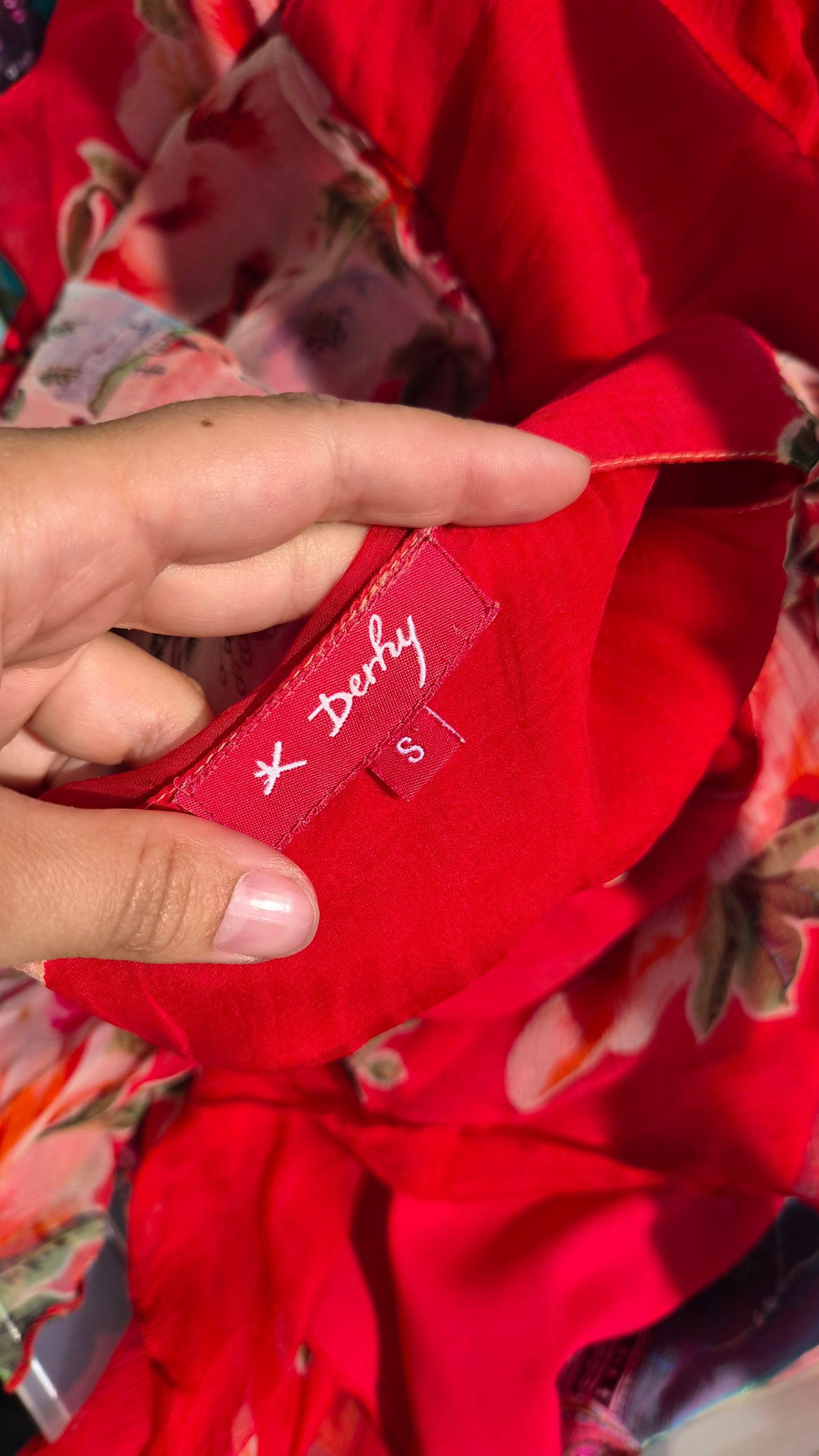 René Derhy red voile dress