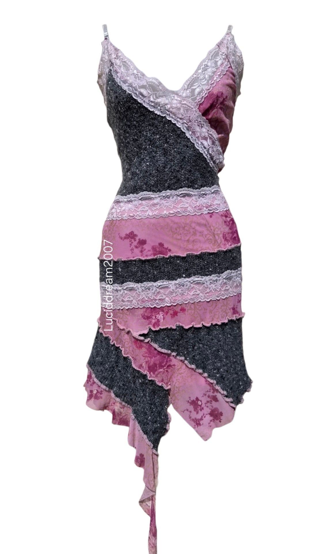 Robe asymétrique multimatières Zone Bleue