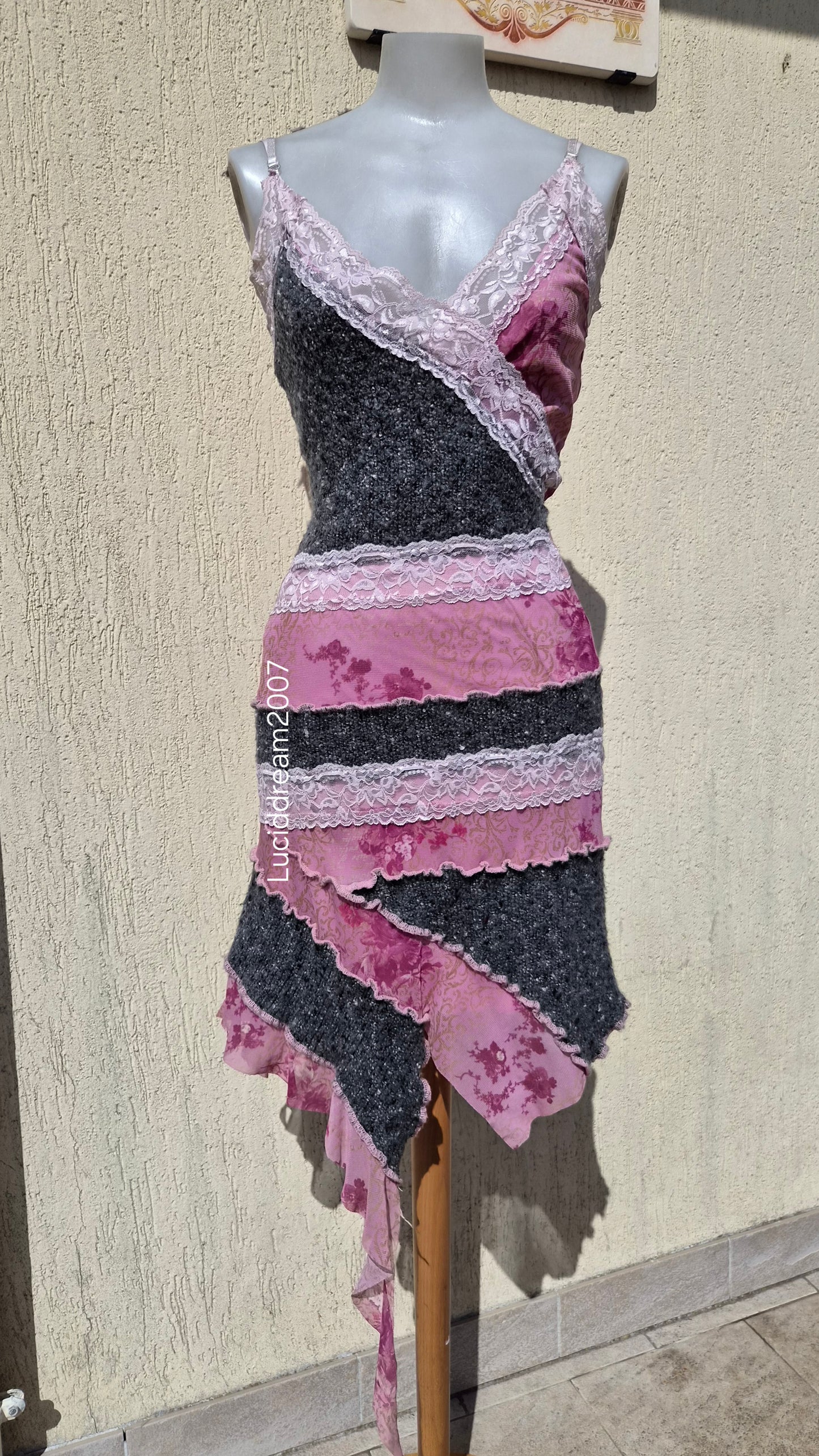 Robe asymétrique multimatières Zone Bleue
