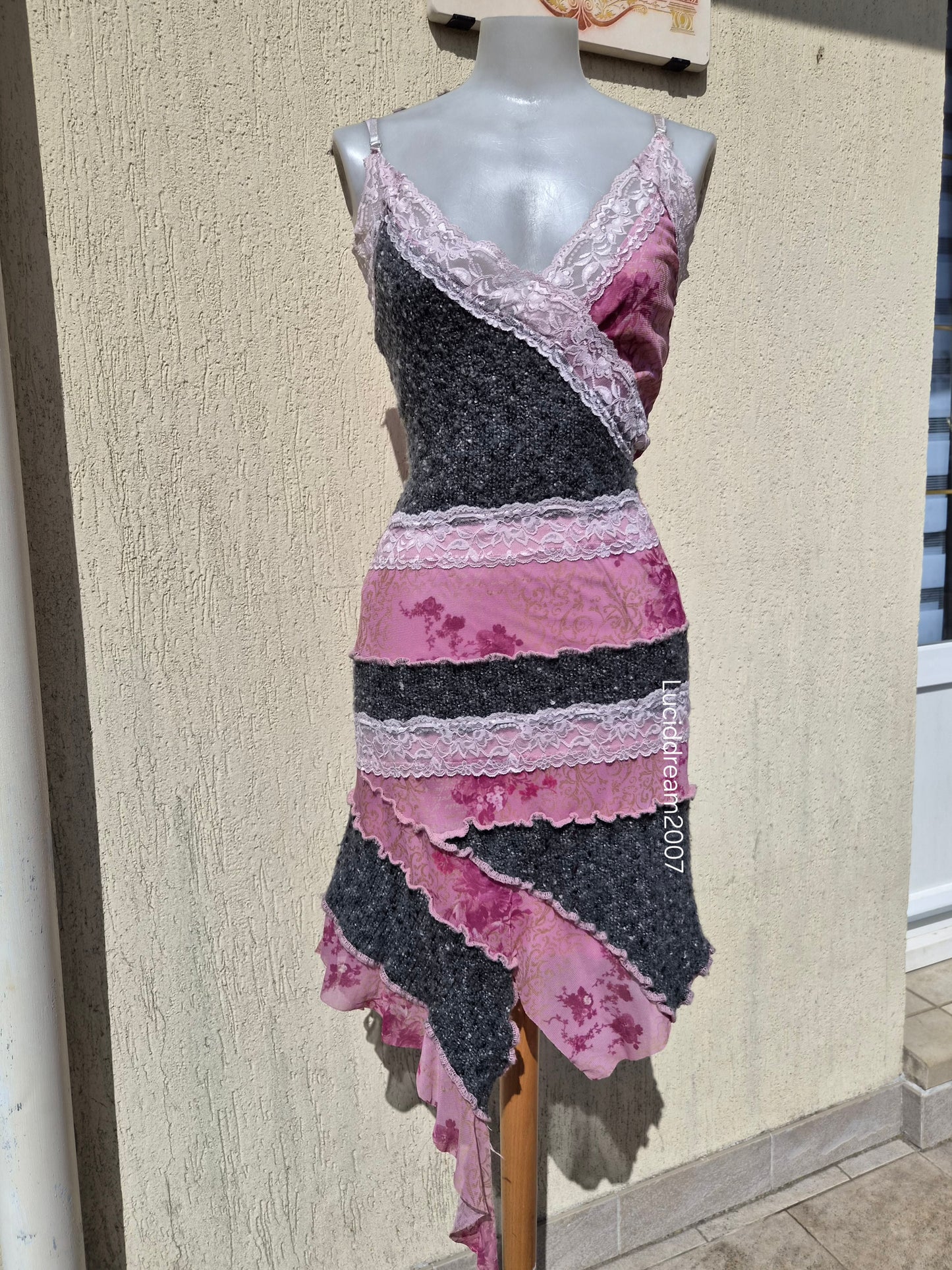 Robe asymétrique multimatières Zone Bleue