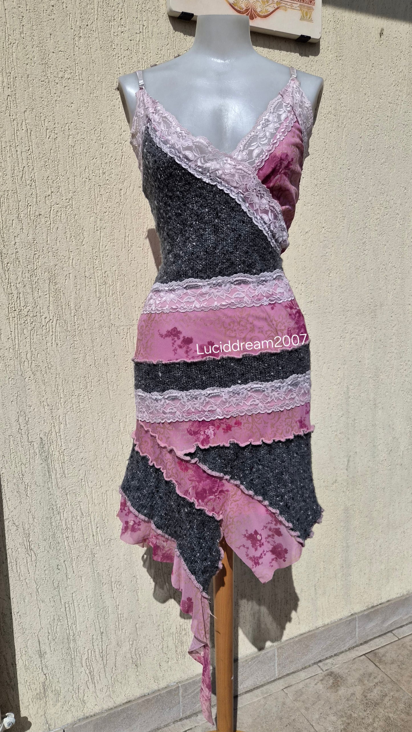 Robe asymétrique multimatières Zone Bleue