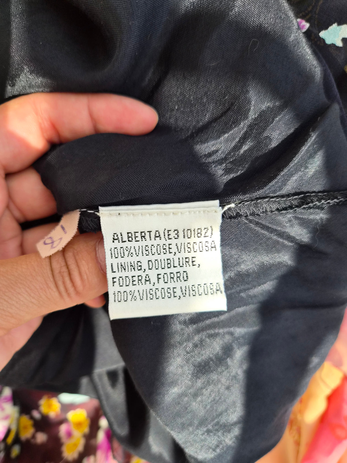 Robe en voile floral noire René Derhy