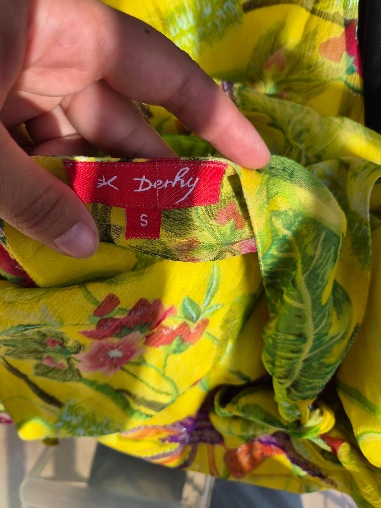 Robe en voile jaune René Derhy