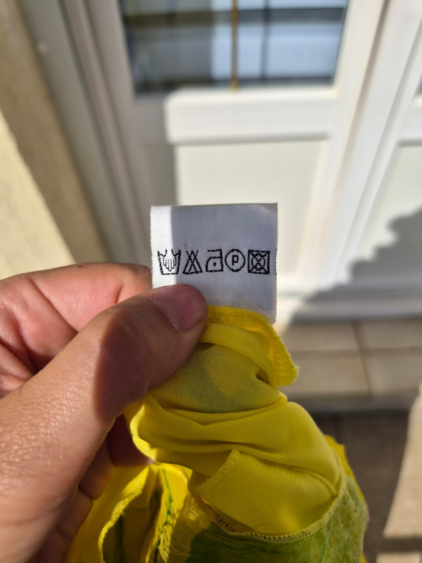 Robe en voile jaune René Derhy