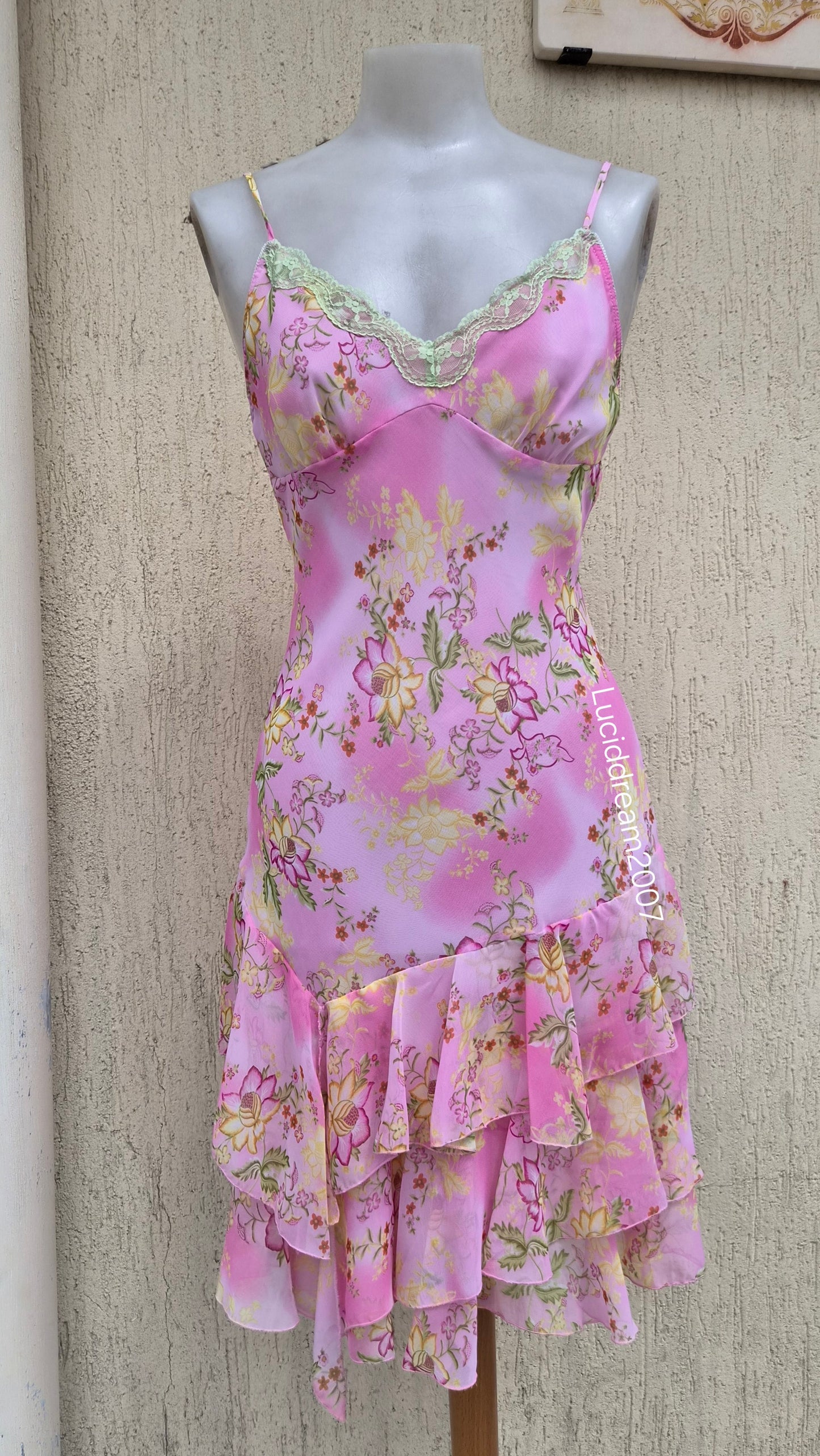 Pink slip dress