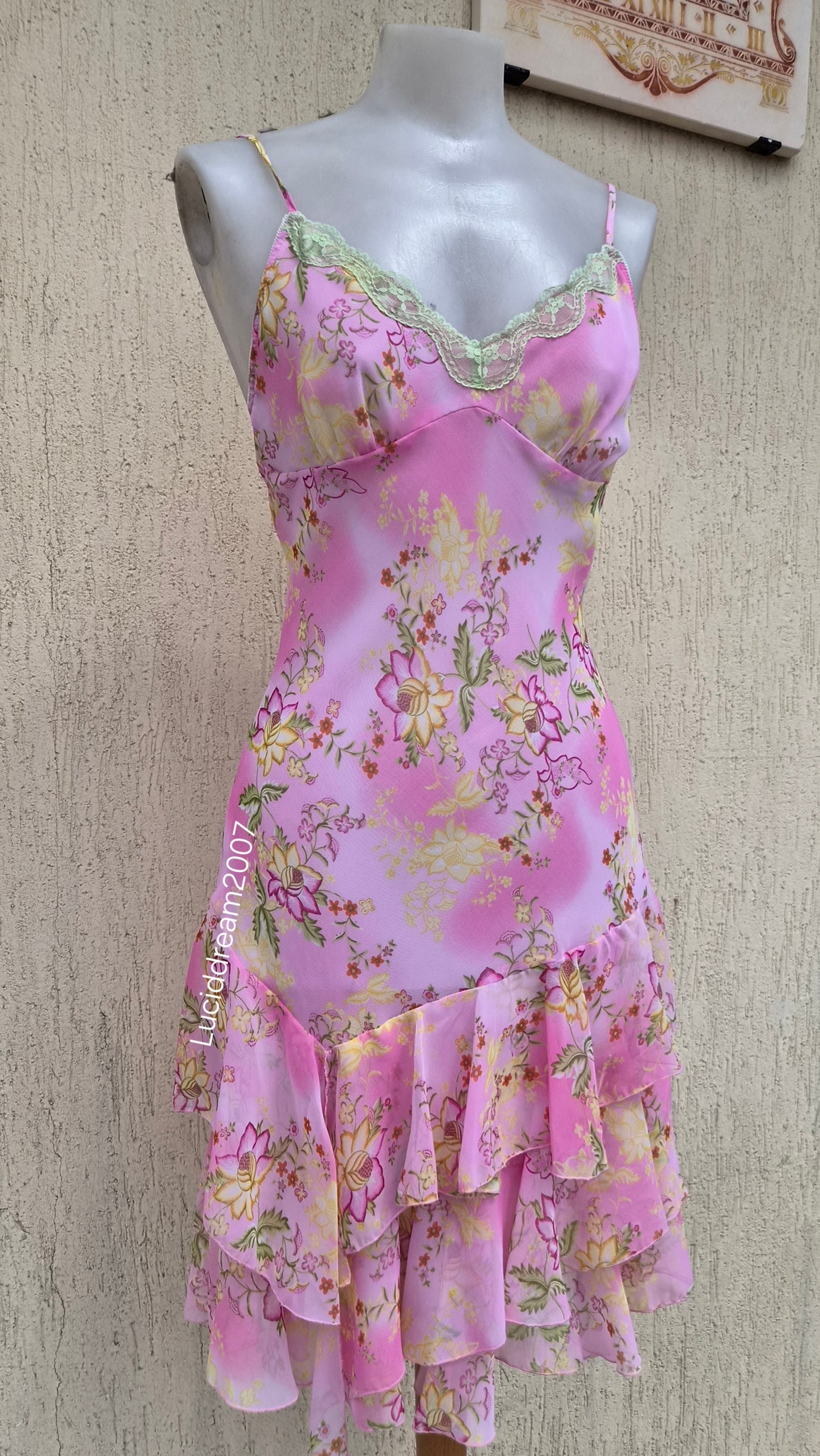 Pink slip dress