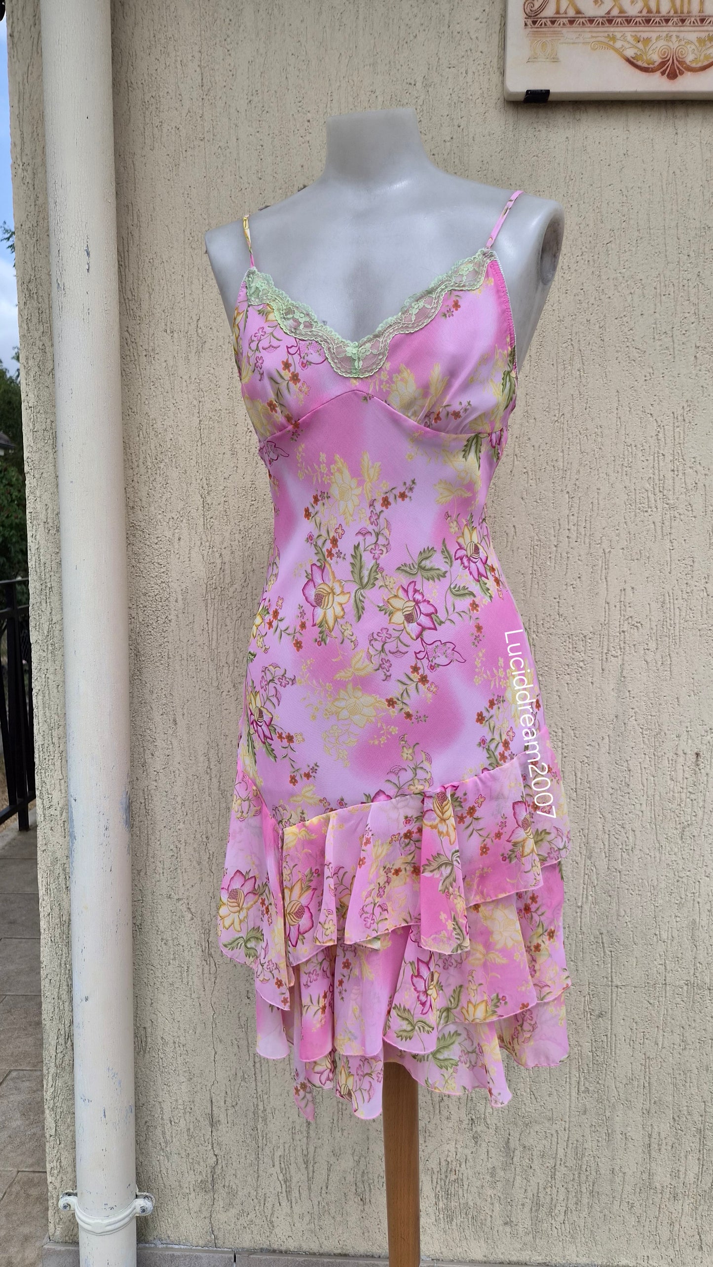 Pink slip dress