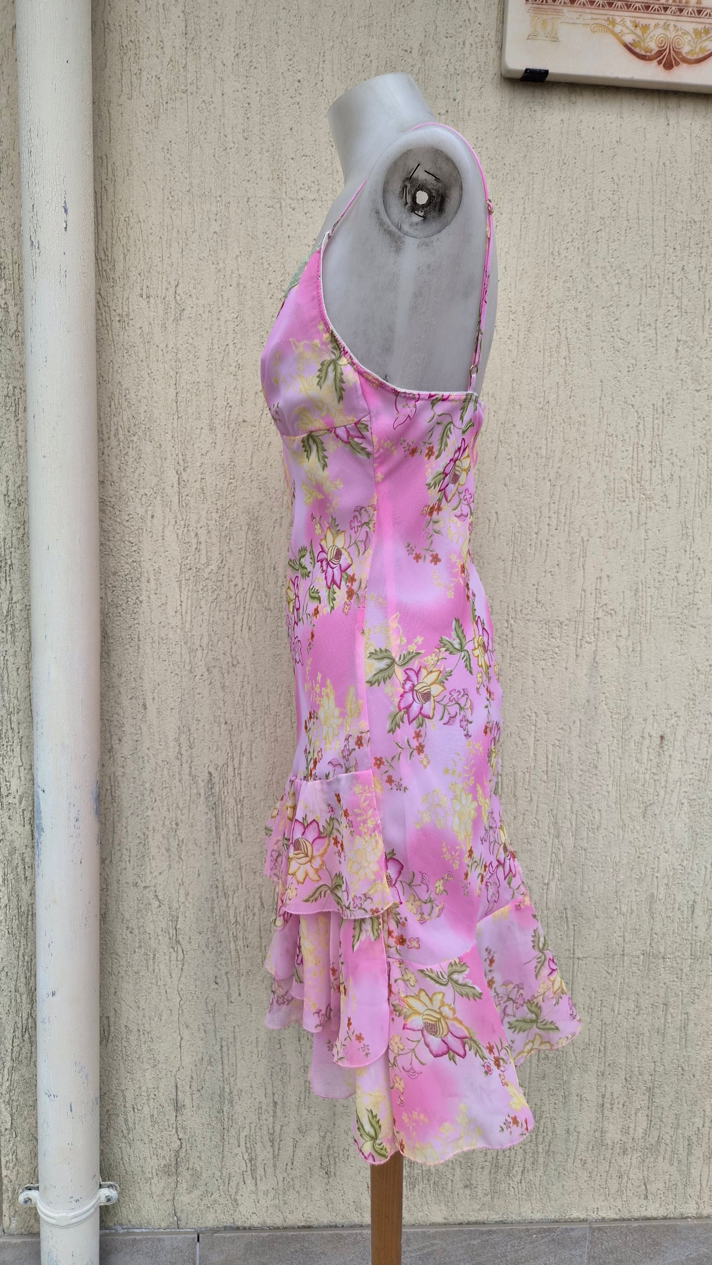 Pink slip dress