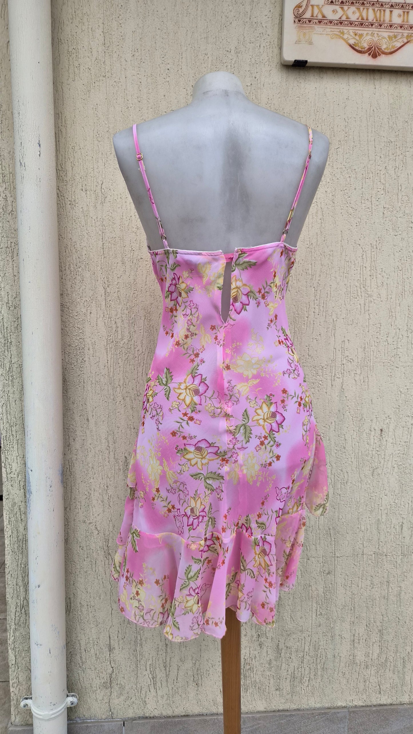 Pink slip dress
