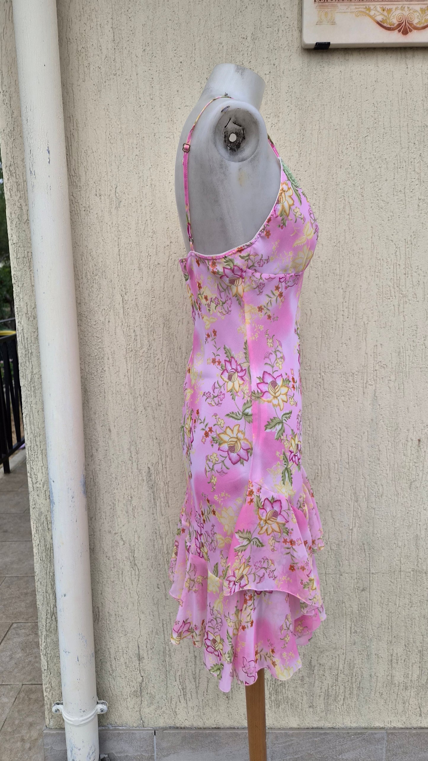 Pink slip dress
