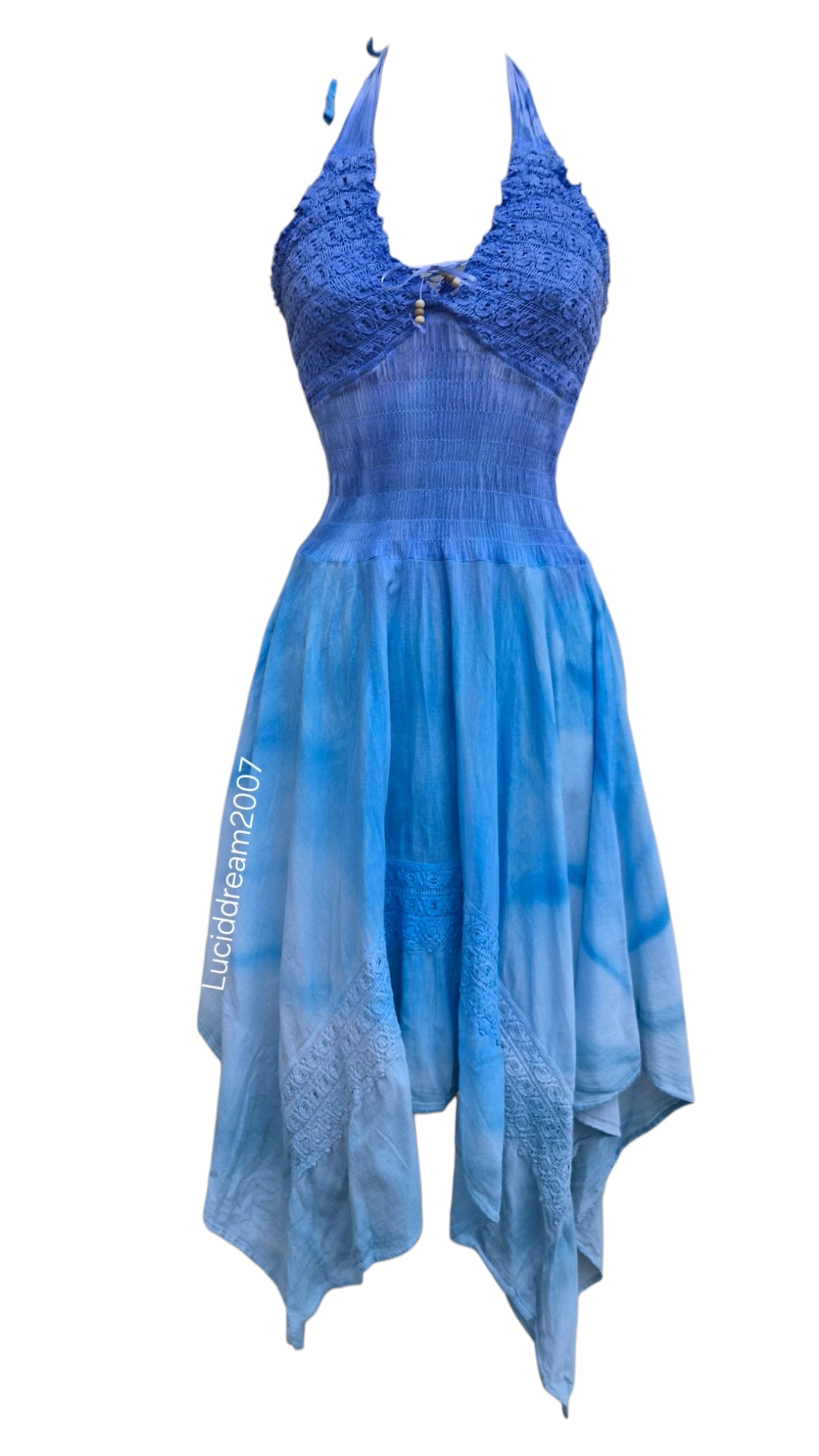 Robe do nu tie and dye bleu