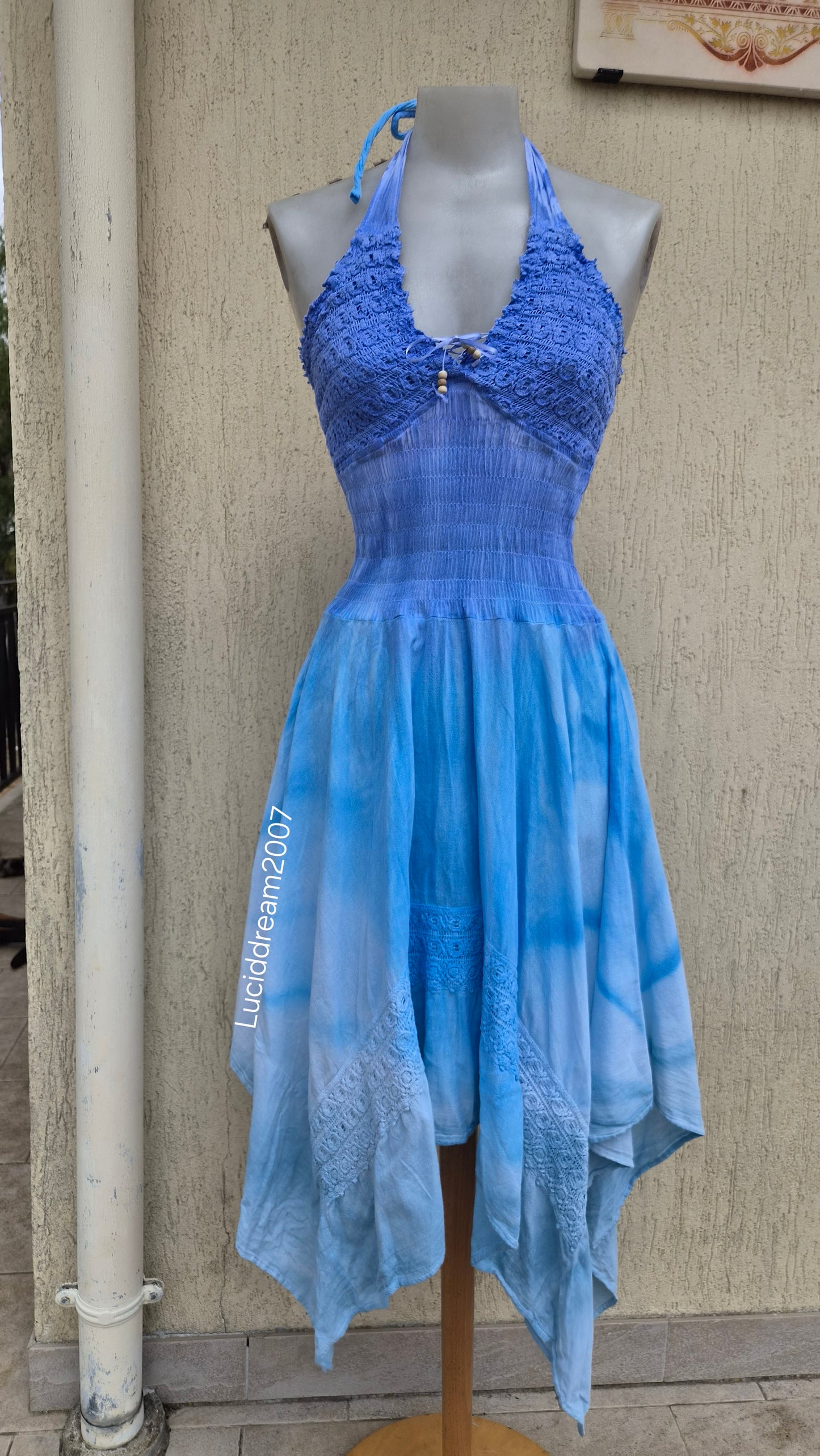 Robe do nu tie and dye bleu