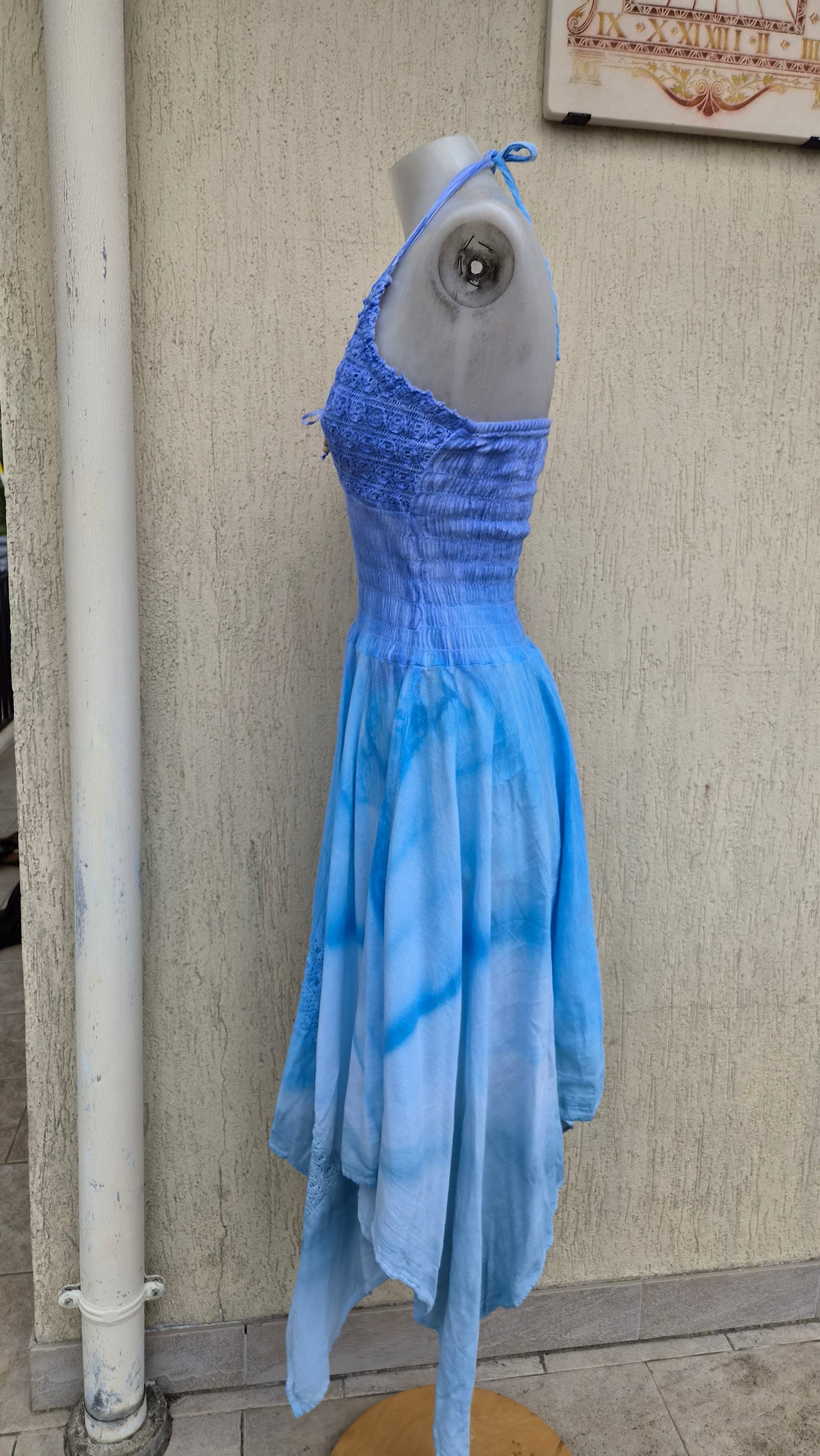 Robe do nu tie and dye bleu