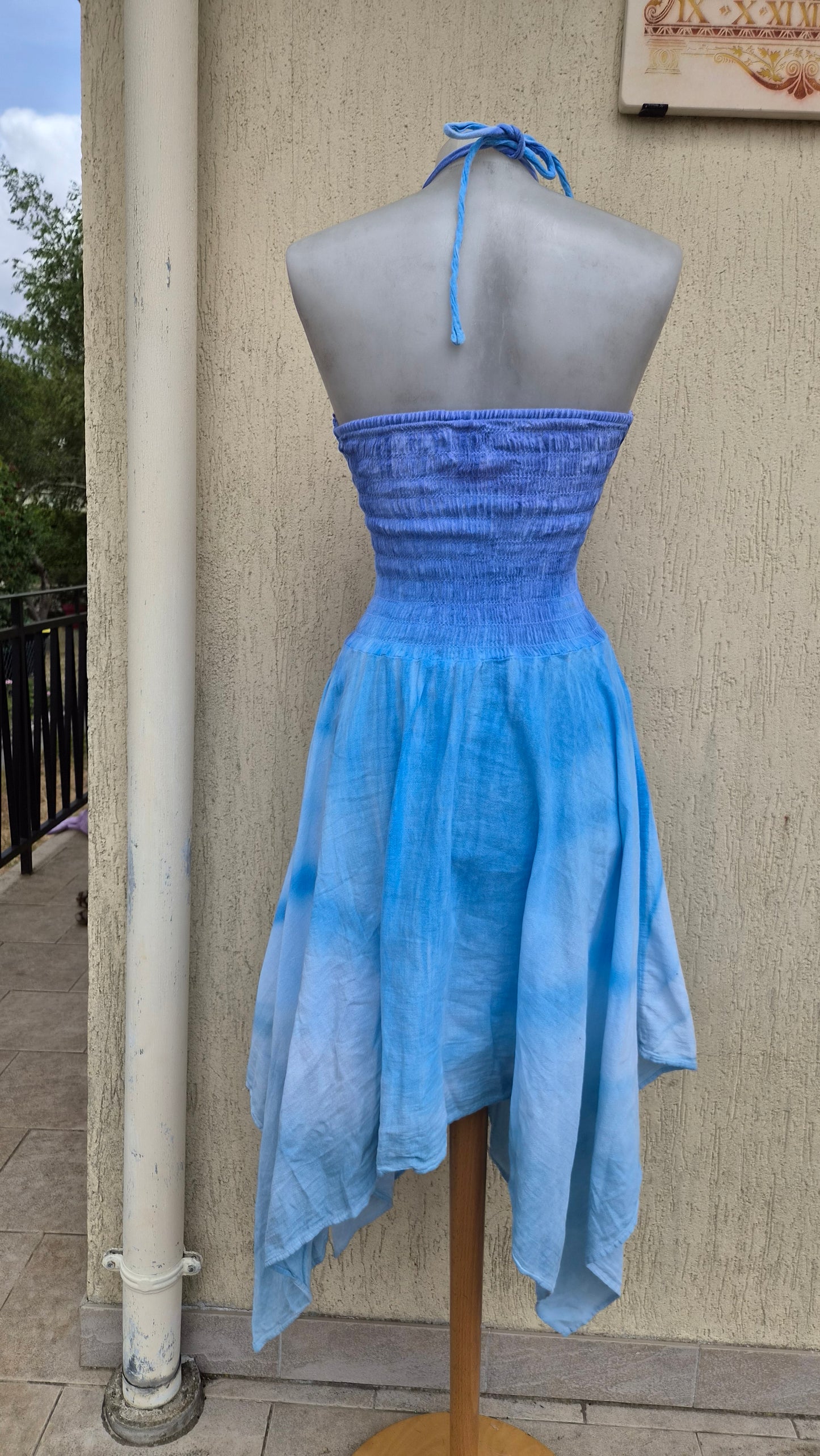 Robe do nu tie and dye bleu