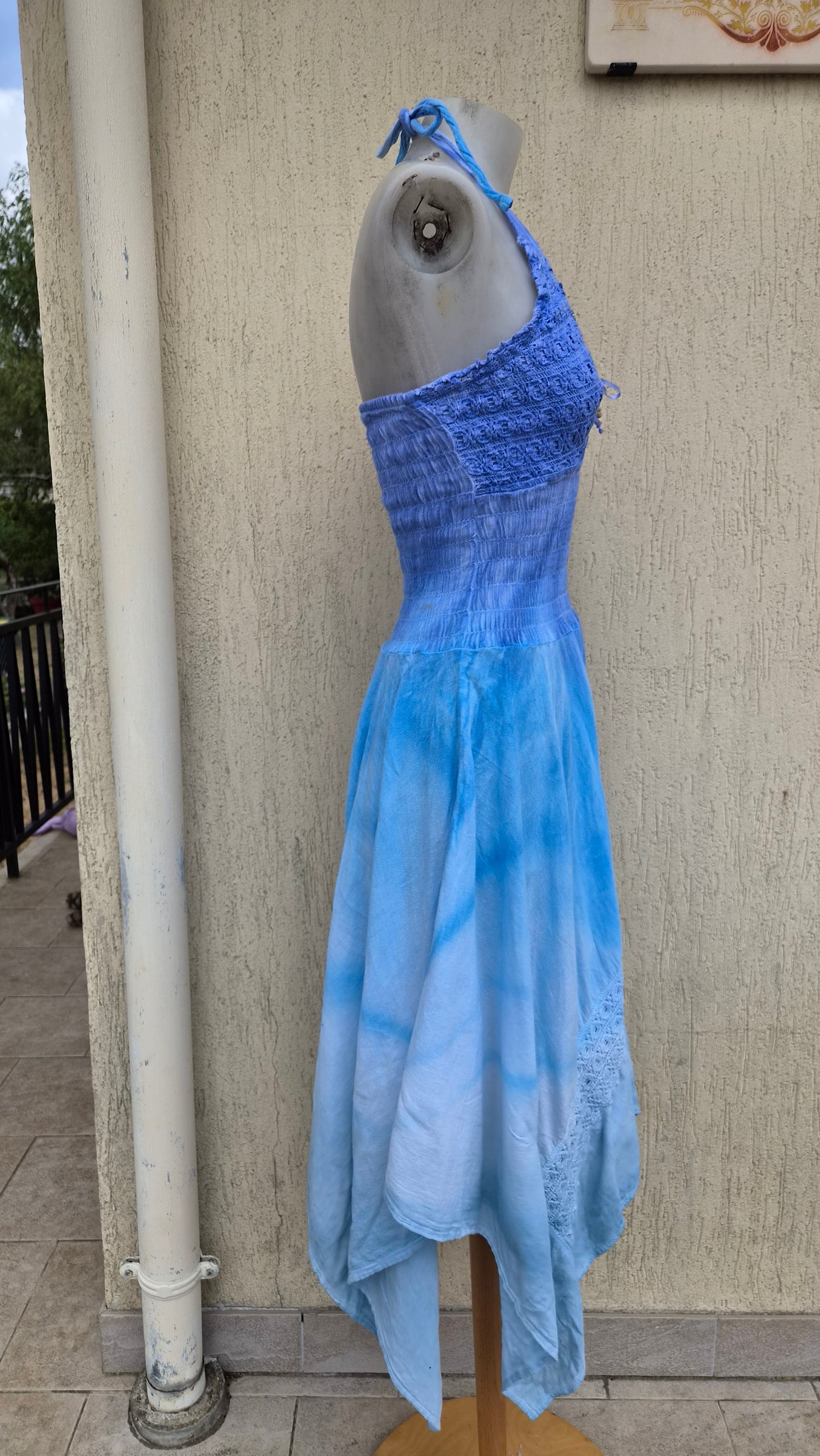 Robe do nu tie and dye bleu