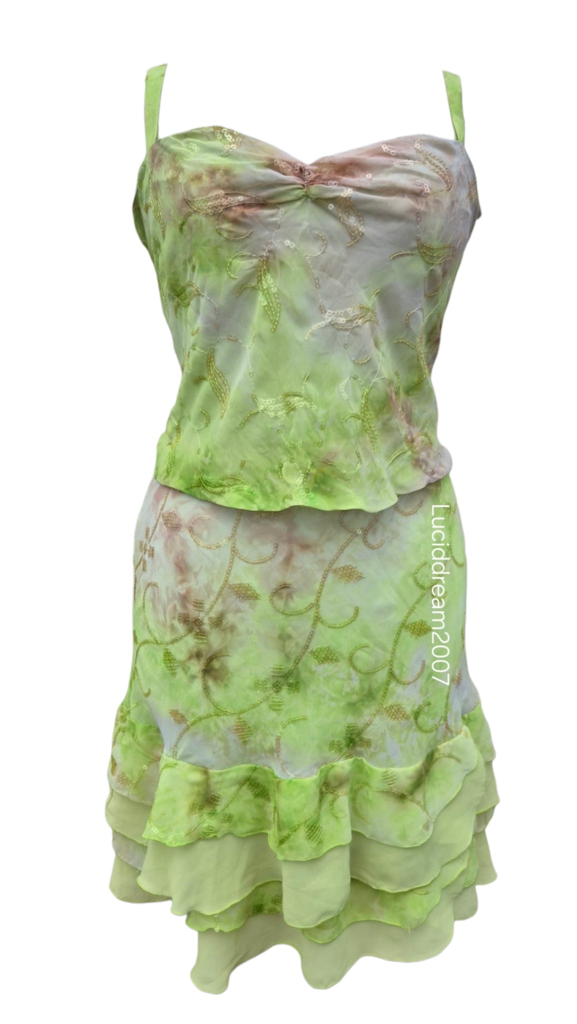 Green sequin detail set