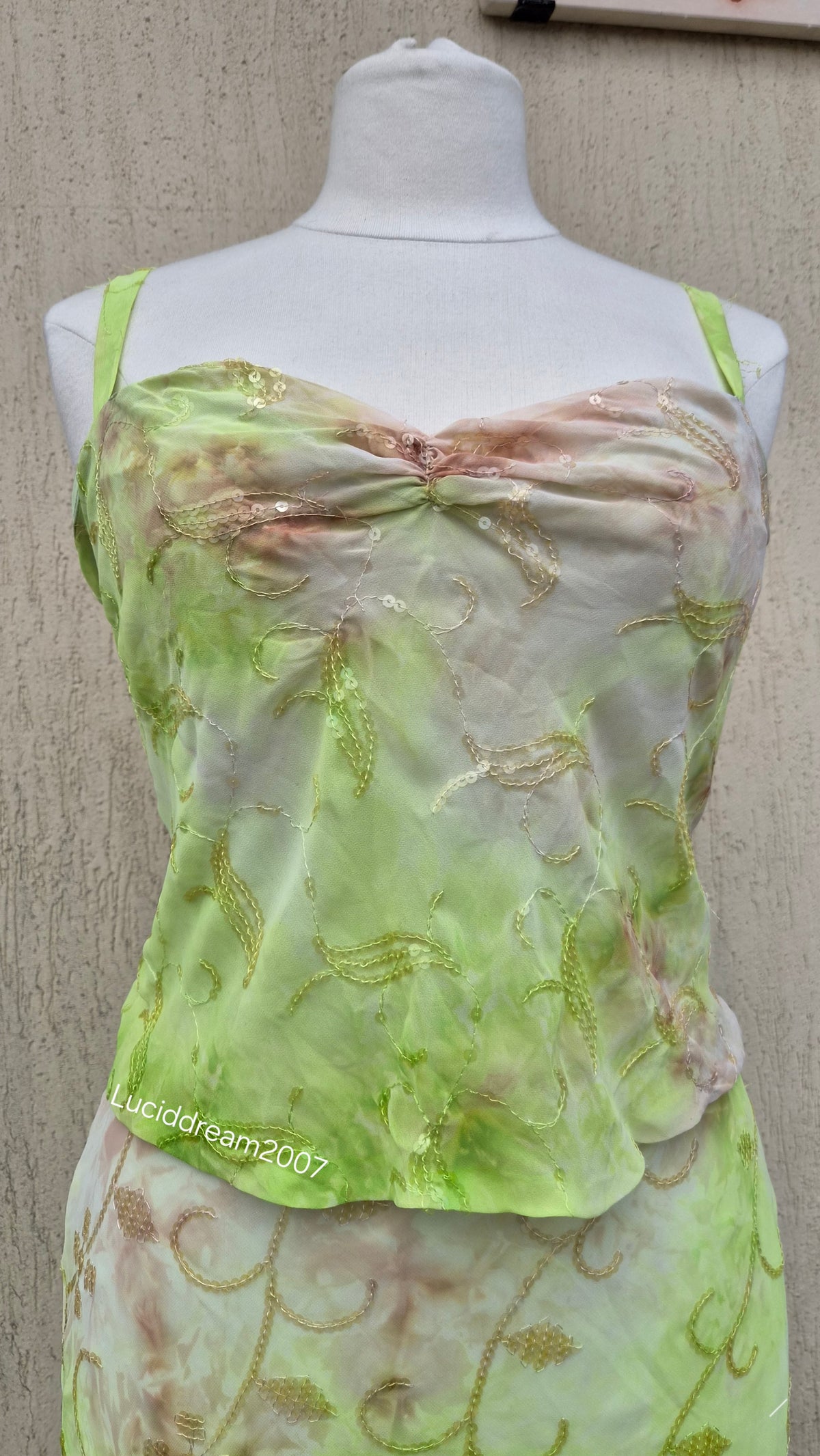 Green sequin detail set