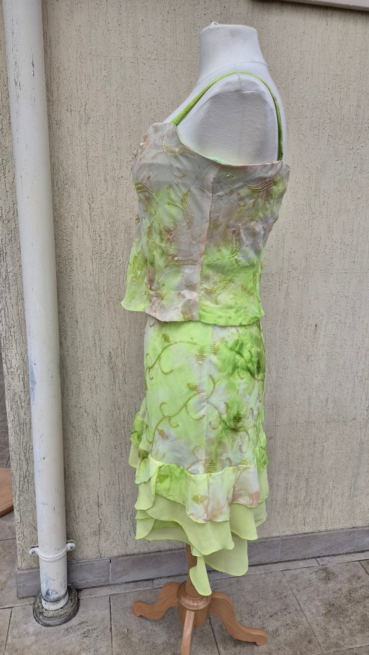 Green sequin detail set