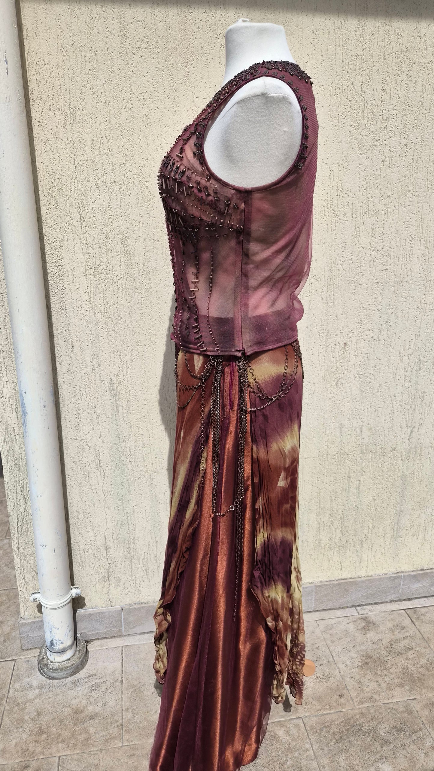 Ensemble en soie broddée