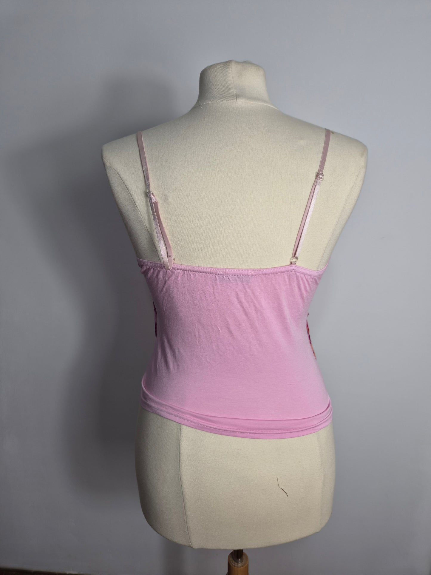 Haut en voile floral asymétrique