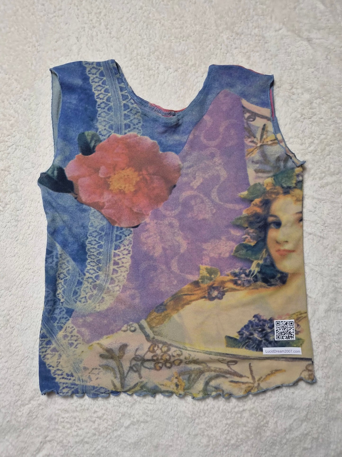 Haut en voile motif Renaissance ou Art Nouveau