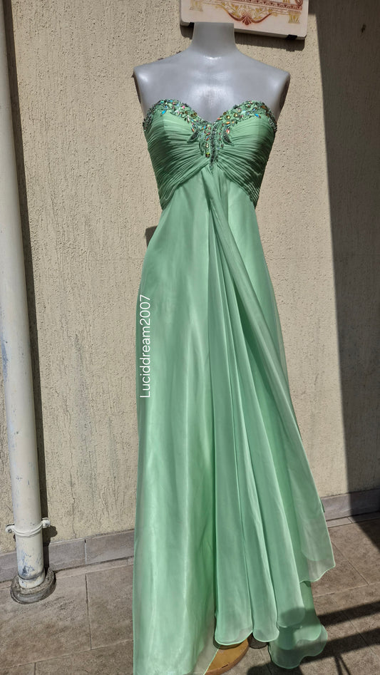 Robe bustier vert d'eau