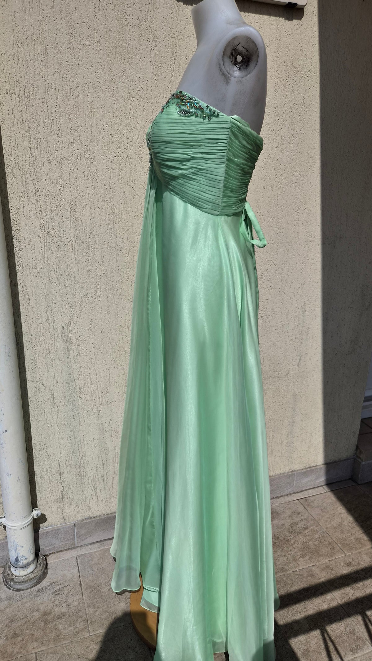 Robe bustier vert d'eau