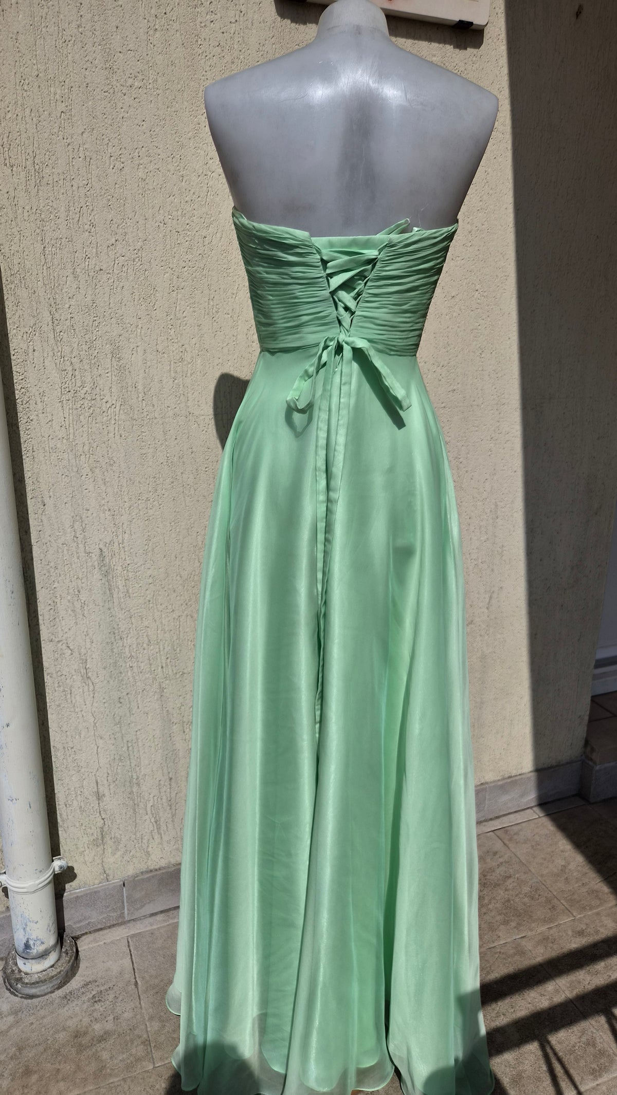 Robe bustier vert d'eau