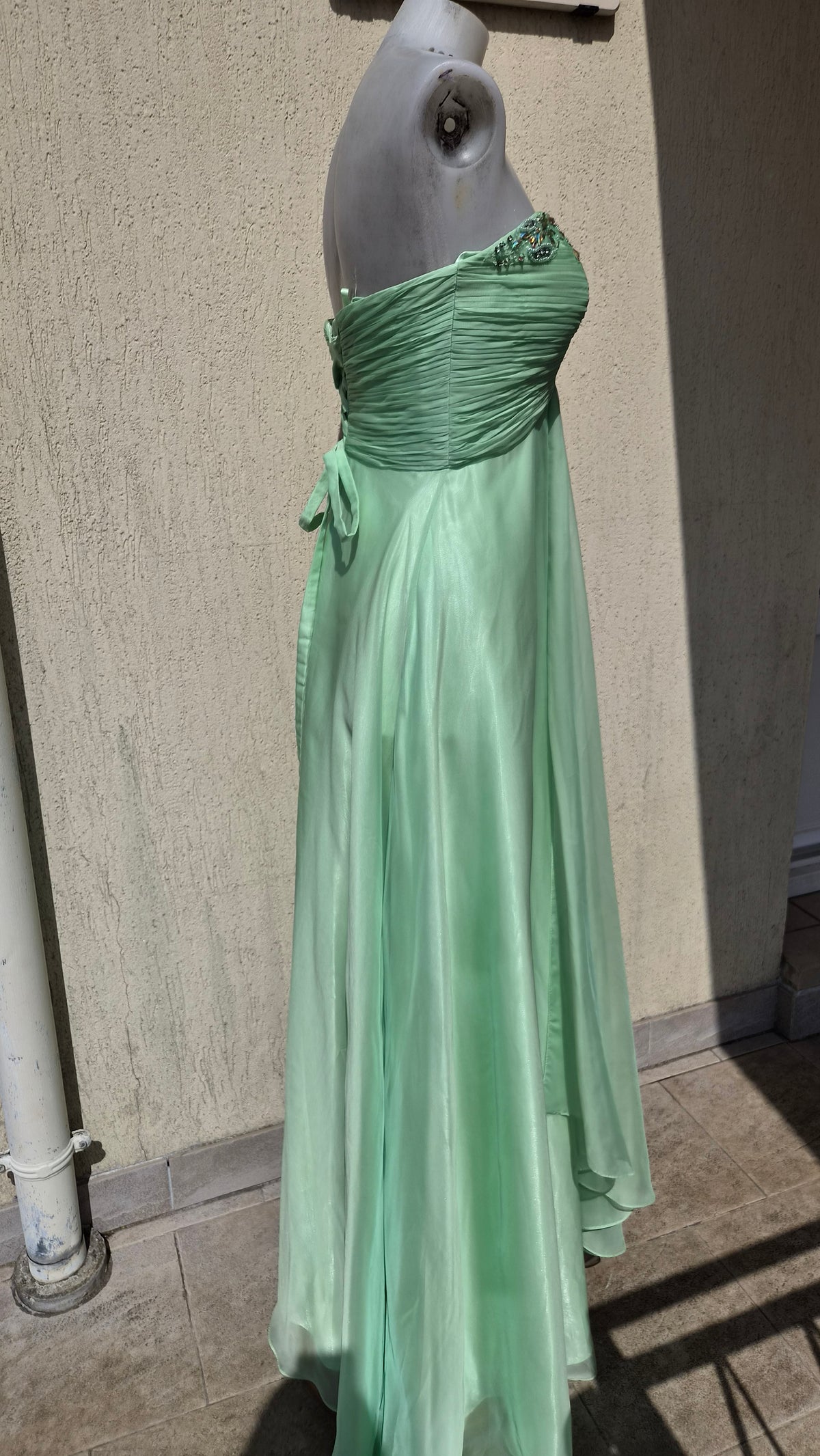 Robe bustier vert d'eau