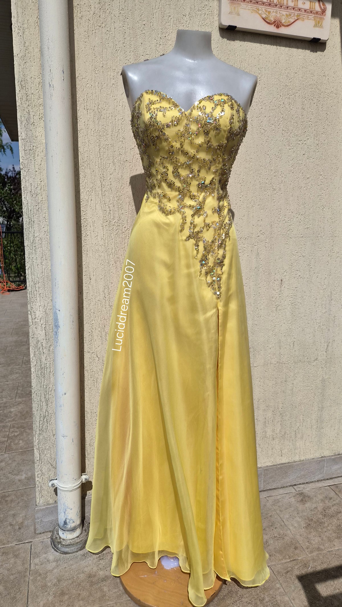 Robe bustier jaune