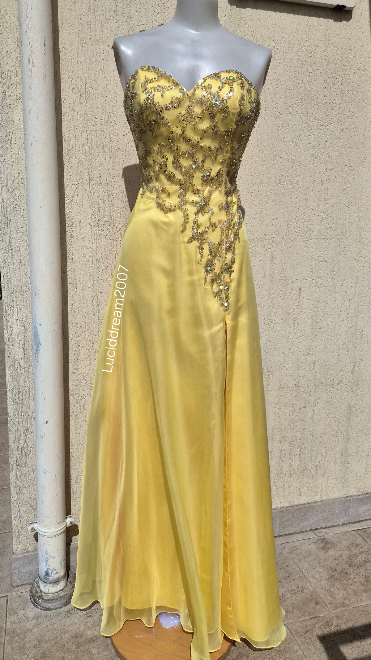 Robe bustier jaune