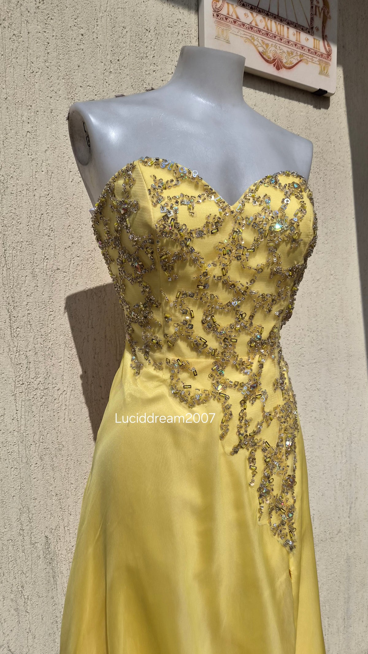 Robe bustier jaune