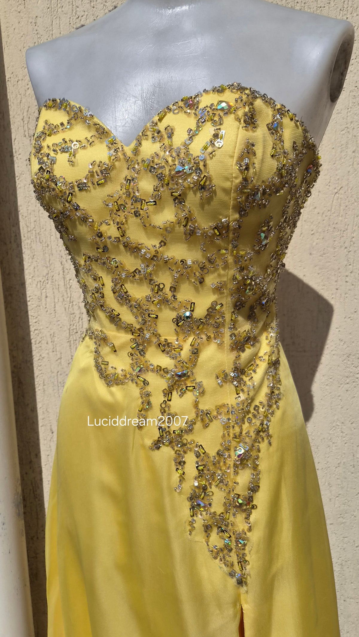 Robe bustier jaune